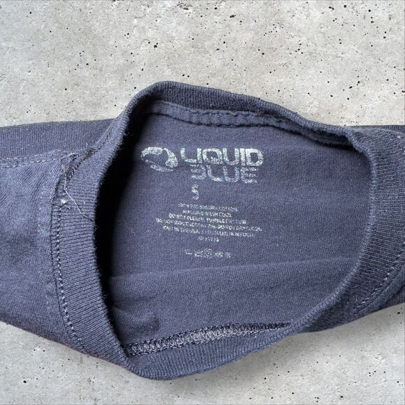 Horror Evil Clown Graphic T Shirt Black Scary Face Liquid Blue Sz Small Shirt - Picture 8 of 8